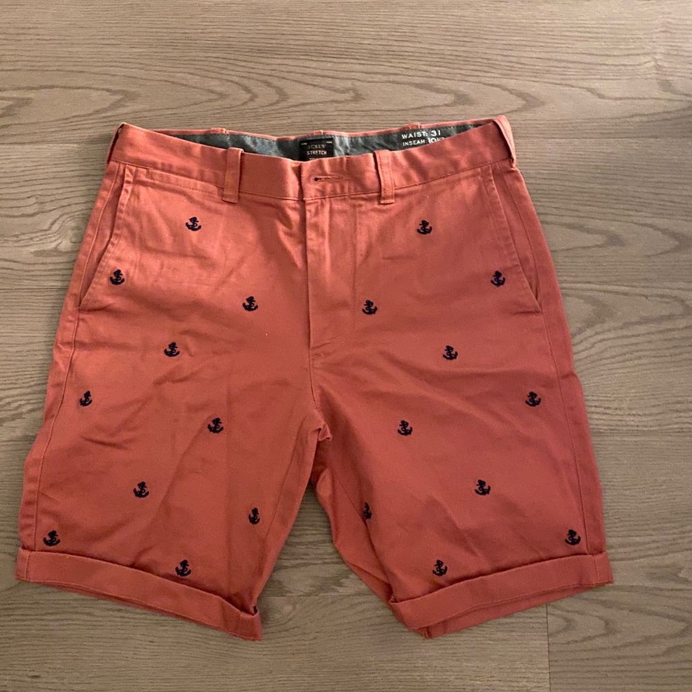 Men’s Jcrew Pink anchor shorts